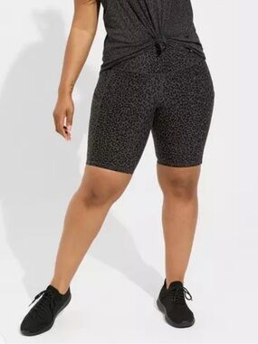 Torrid Leopard Print Active Bike Shorts